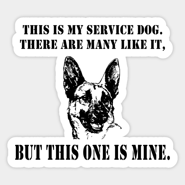 Military Veteran PTSD Service Dog Sticker by LaurenElin